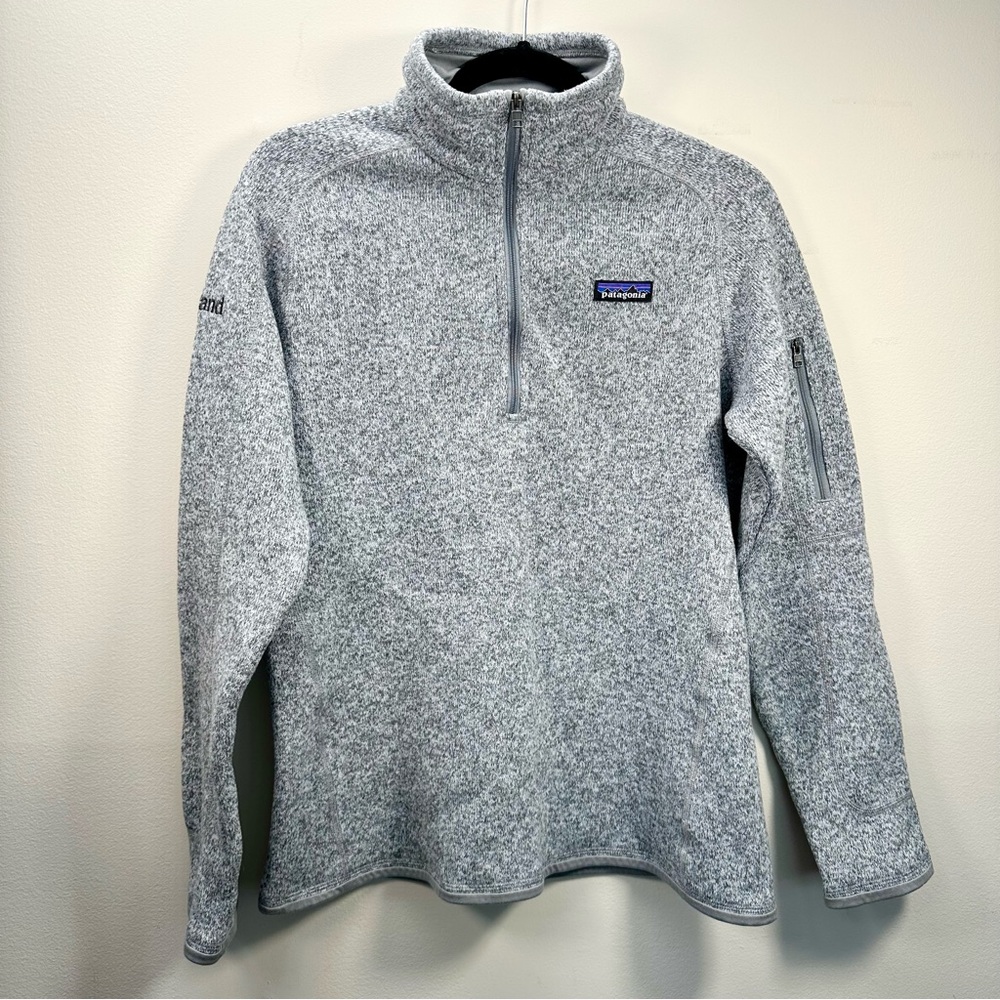 Patagonia Women’s Better Sweater Quarter Zip Fleece Light, Gray Heather, Large
